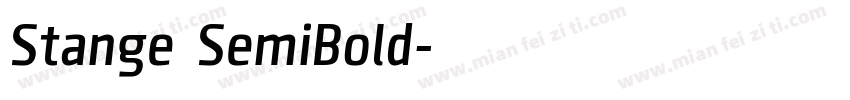 Stange  SemiBold字体转换